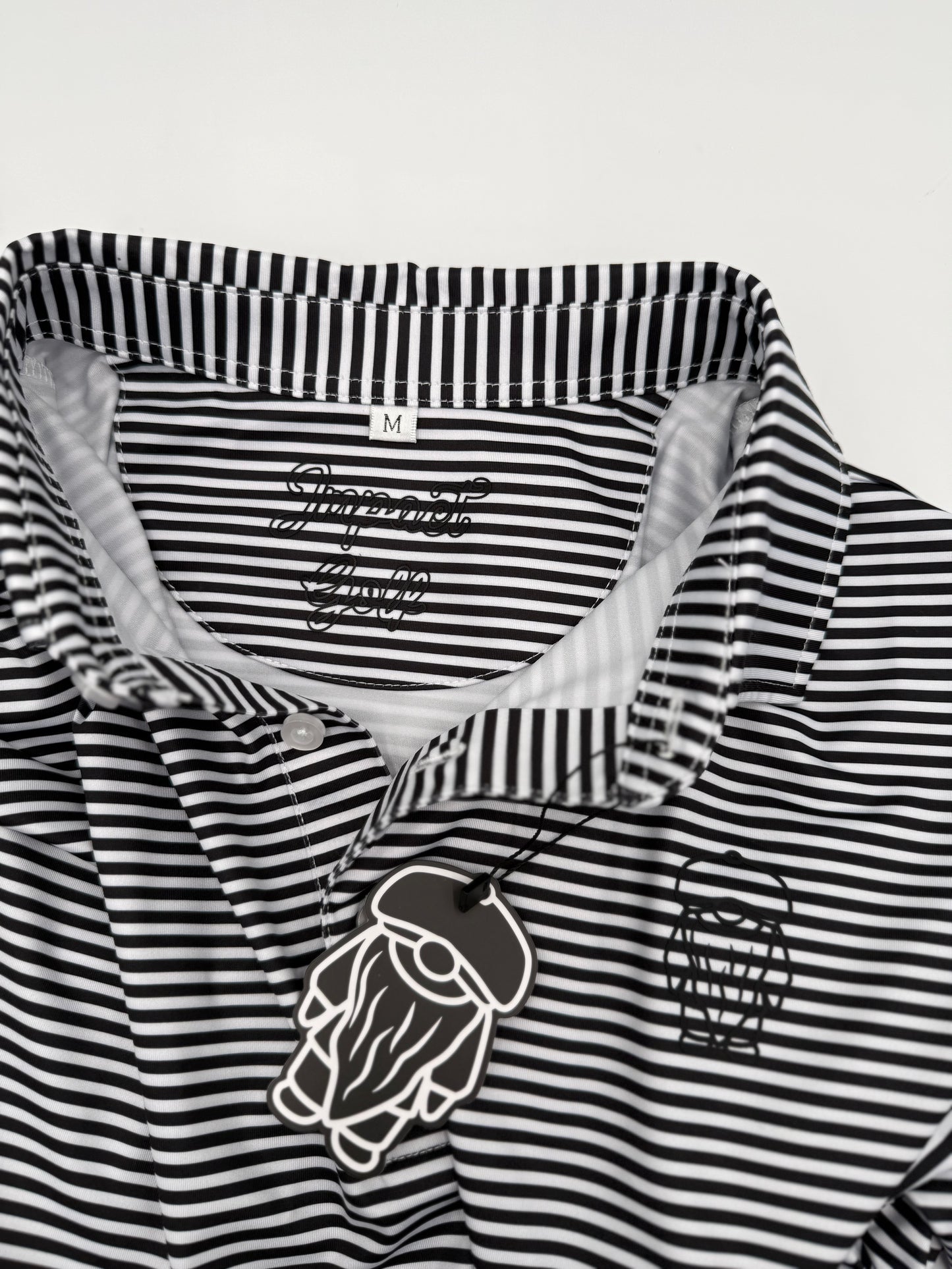 IMPACT GOLF -  BLACK STRIPE POLO