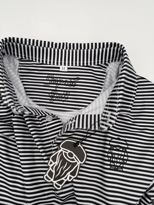 IMPACT GOLF -  BLACK STRIPE POLO