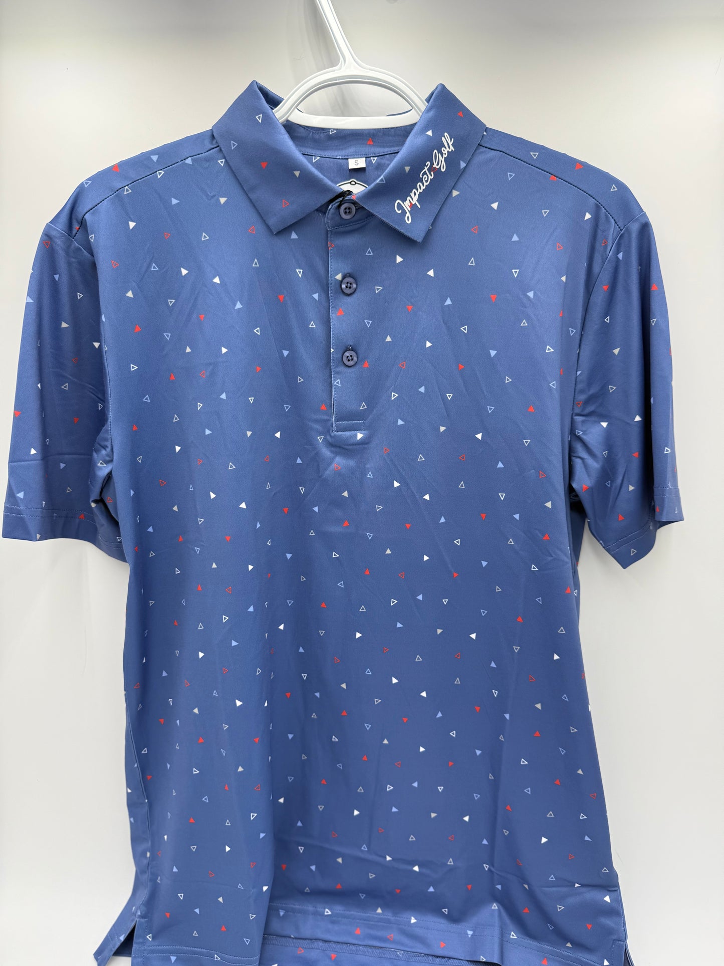 IMPACT GOLF - BLUE TRI POLO
