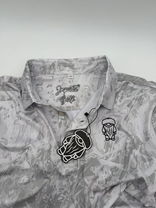 IMPACT GOLF -  GREY ABSTRACT POLO