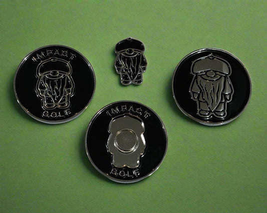 IMPACT GOLF - 2 PIECE METAL BALL MARKER