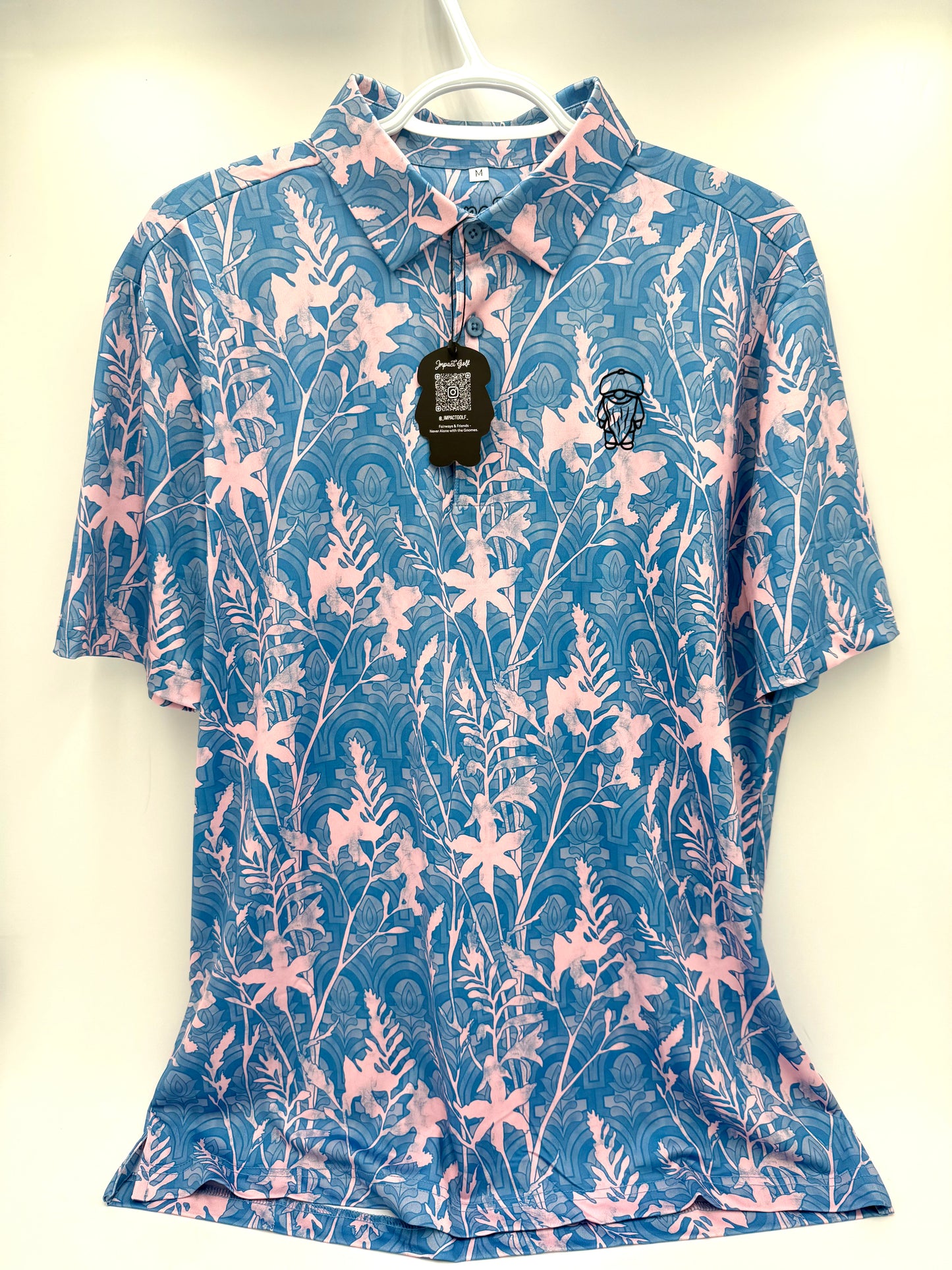 IMPACT GOLF -  PINK FLOWER POLO