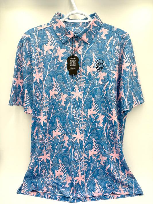 IMPACT GOLF -  PINK FLOWER POLO