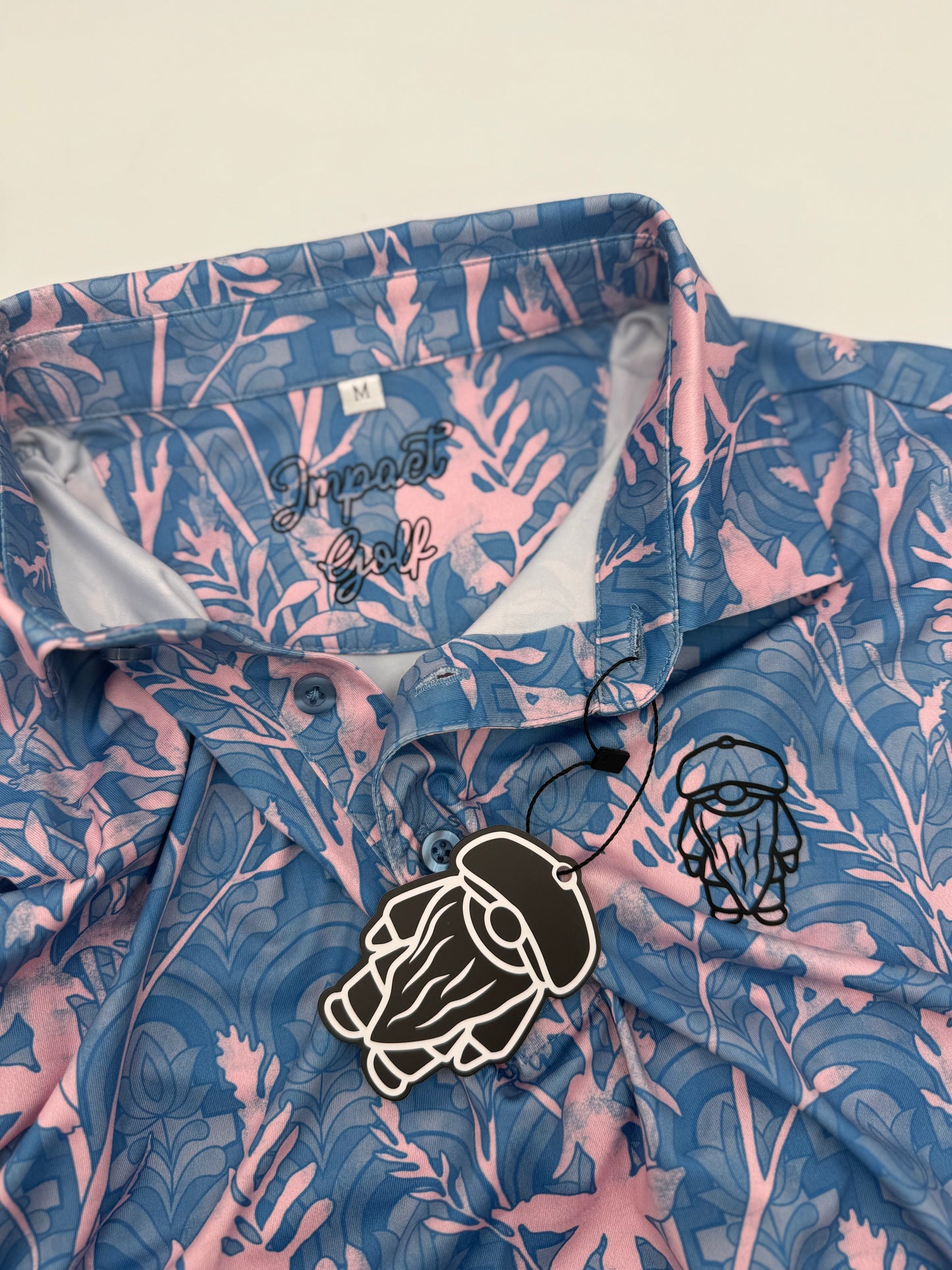 IMPACT GOLF -  PINK FLOWER POLO